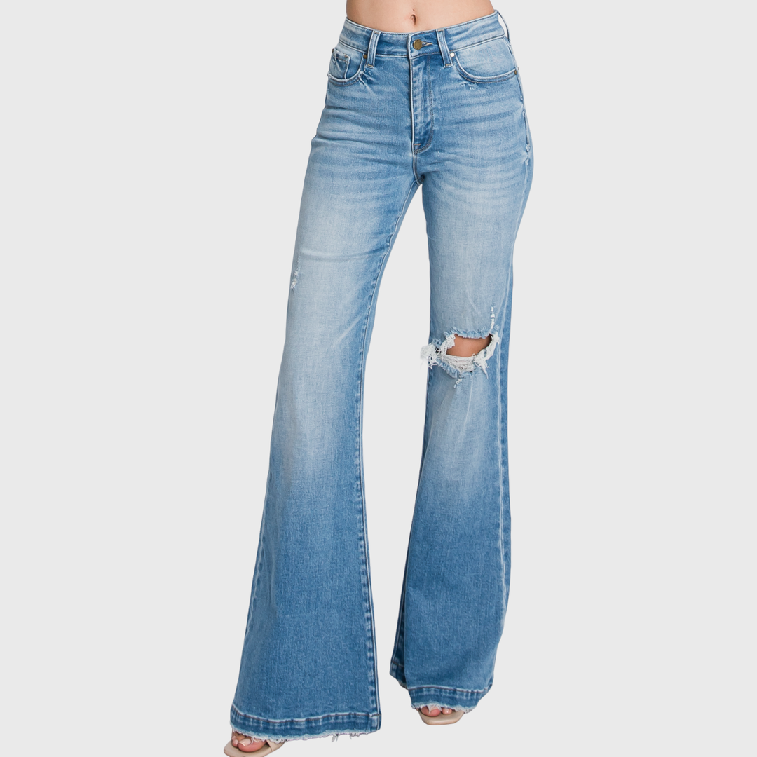 Everyday High Rise Flare Trouser Jean- Petra
