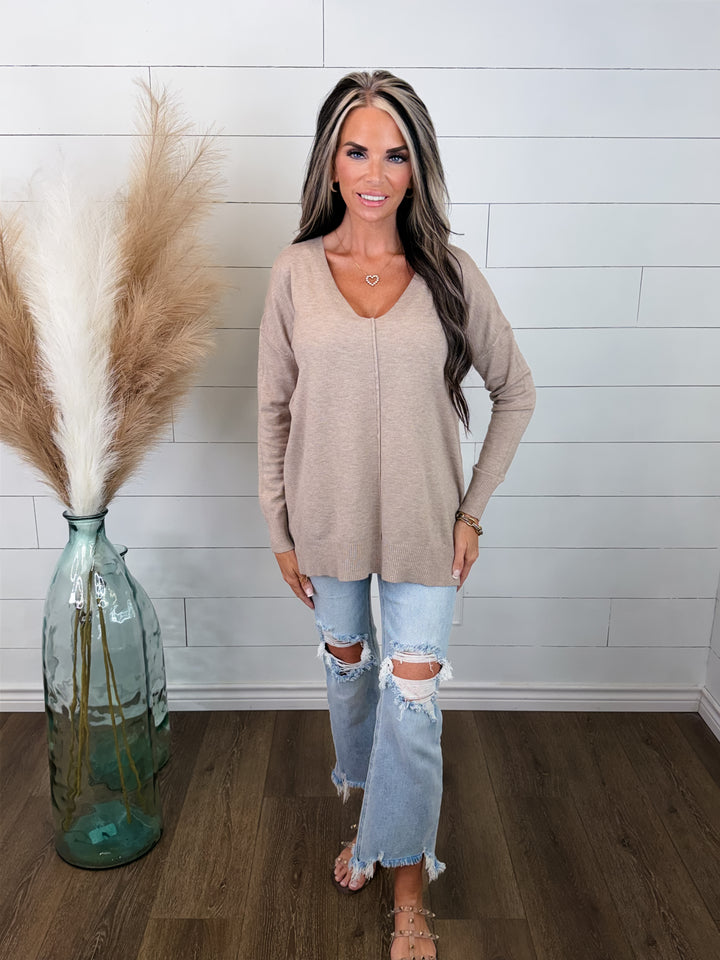 Worth The Wait V-Neck Sweater