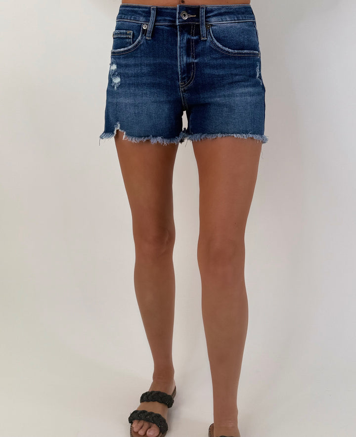 Coastal denim shorts high rise