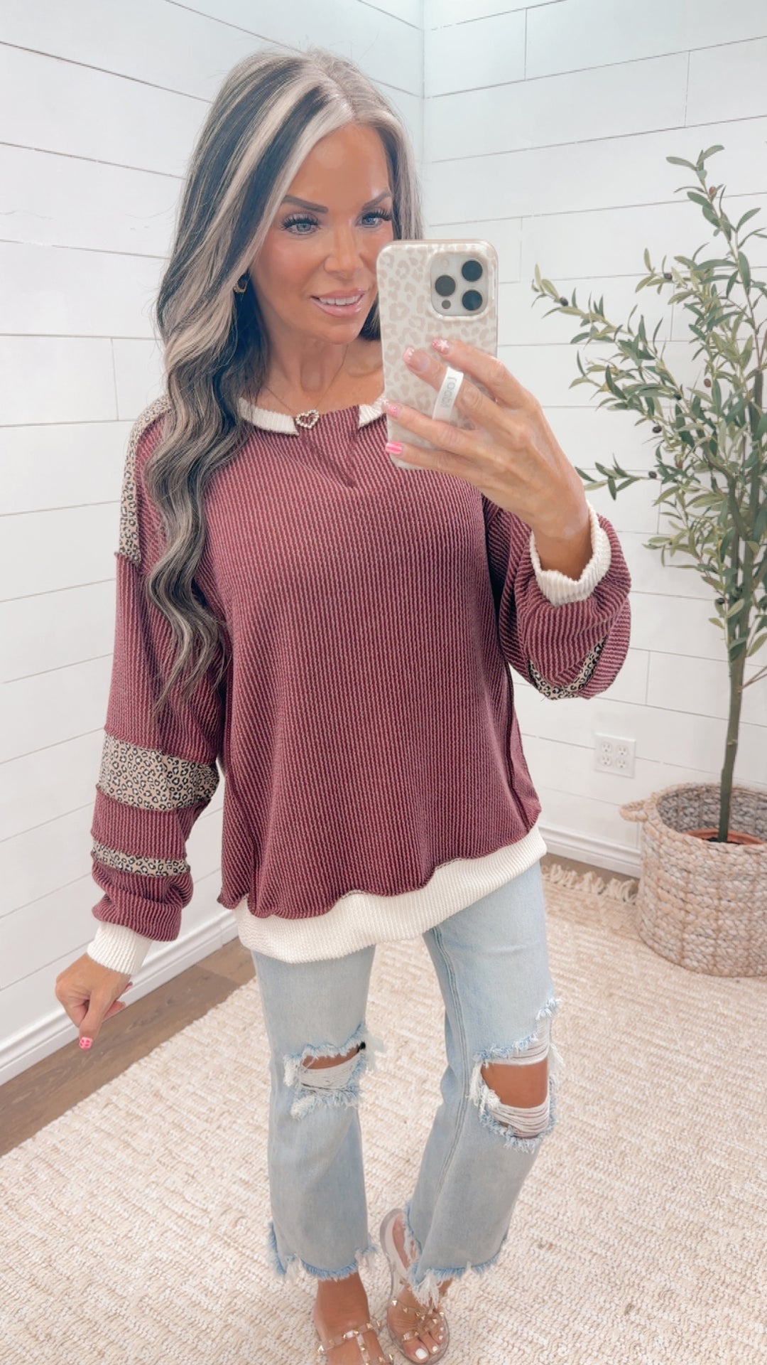 Wild Side Burgundy Top