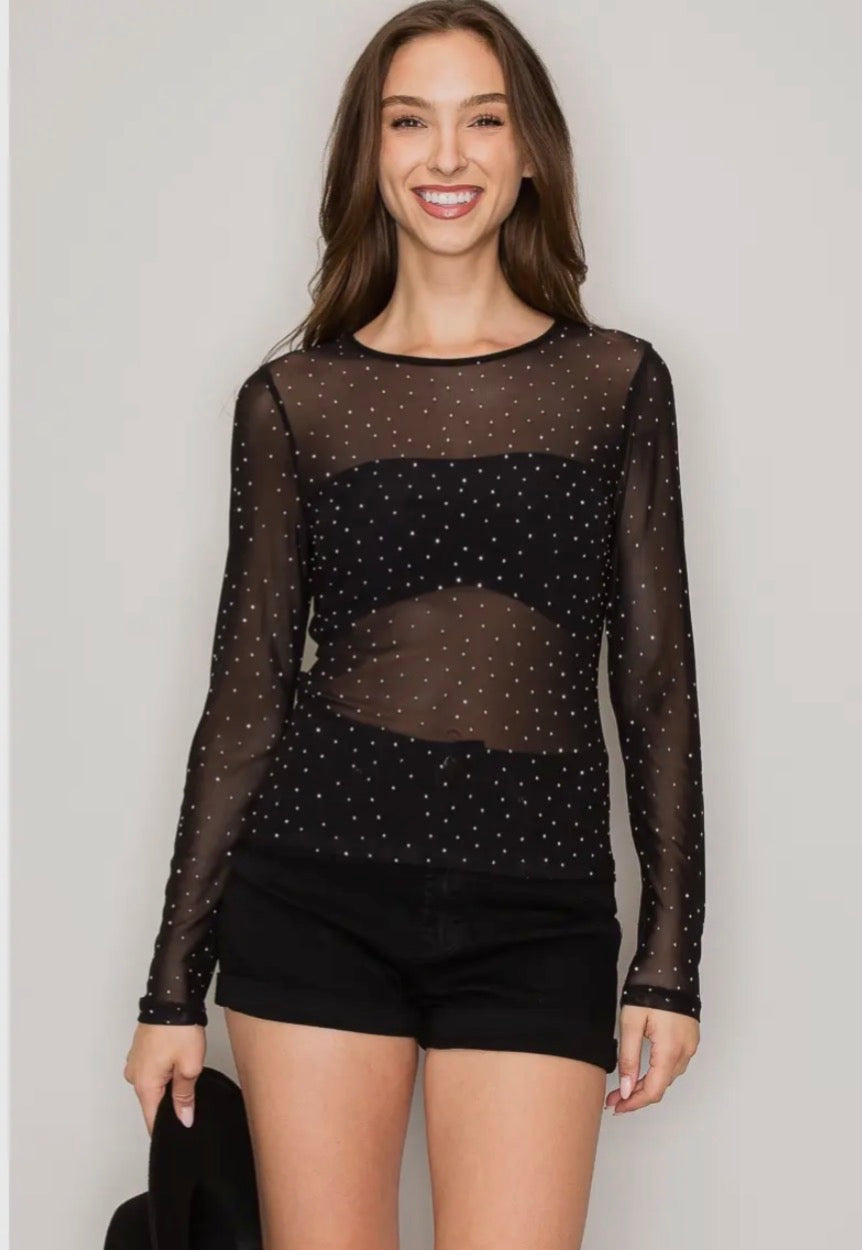 Starry Night Sheer Top