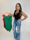Essential Edge V-Neck Bodysuit- multi colors