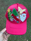 RED PATCH CHRISTMAS TRUCKER HAT -
