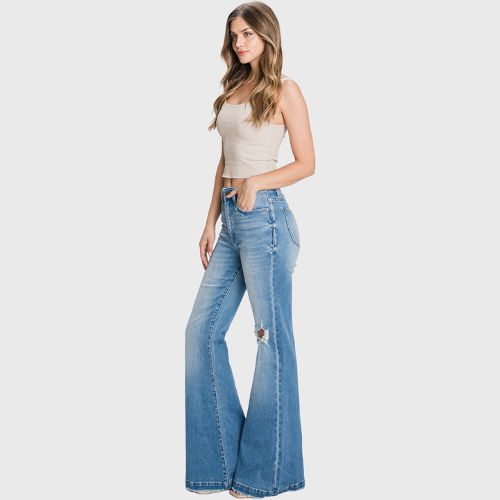 Everyday High Rise Flare Trouser Jean- Petra