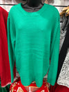 DOORBUSTER Cozy Waffle Sweater Candy green