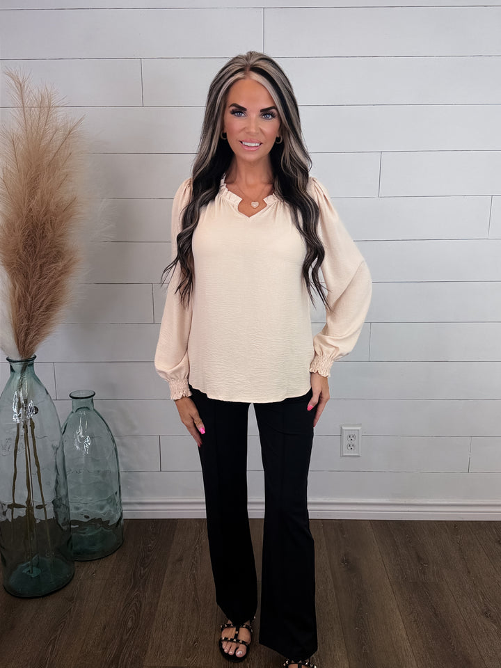 Softly Spoken Ruffle Neck Blouse