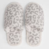 Winter Luxury Soft Leopard Pattern Slipper: GREY