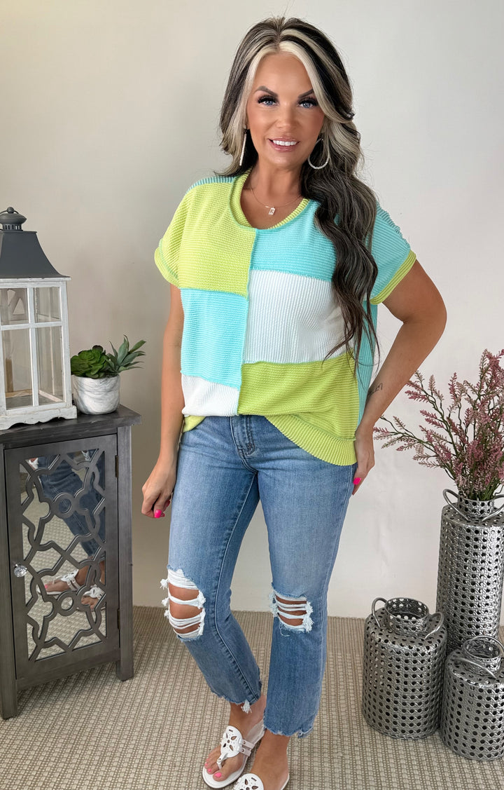 Allies Check Mate Ribbed Top
