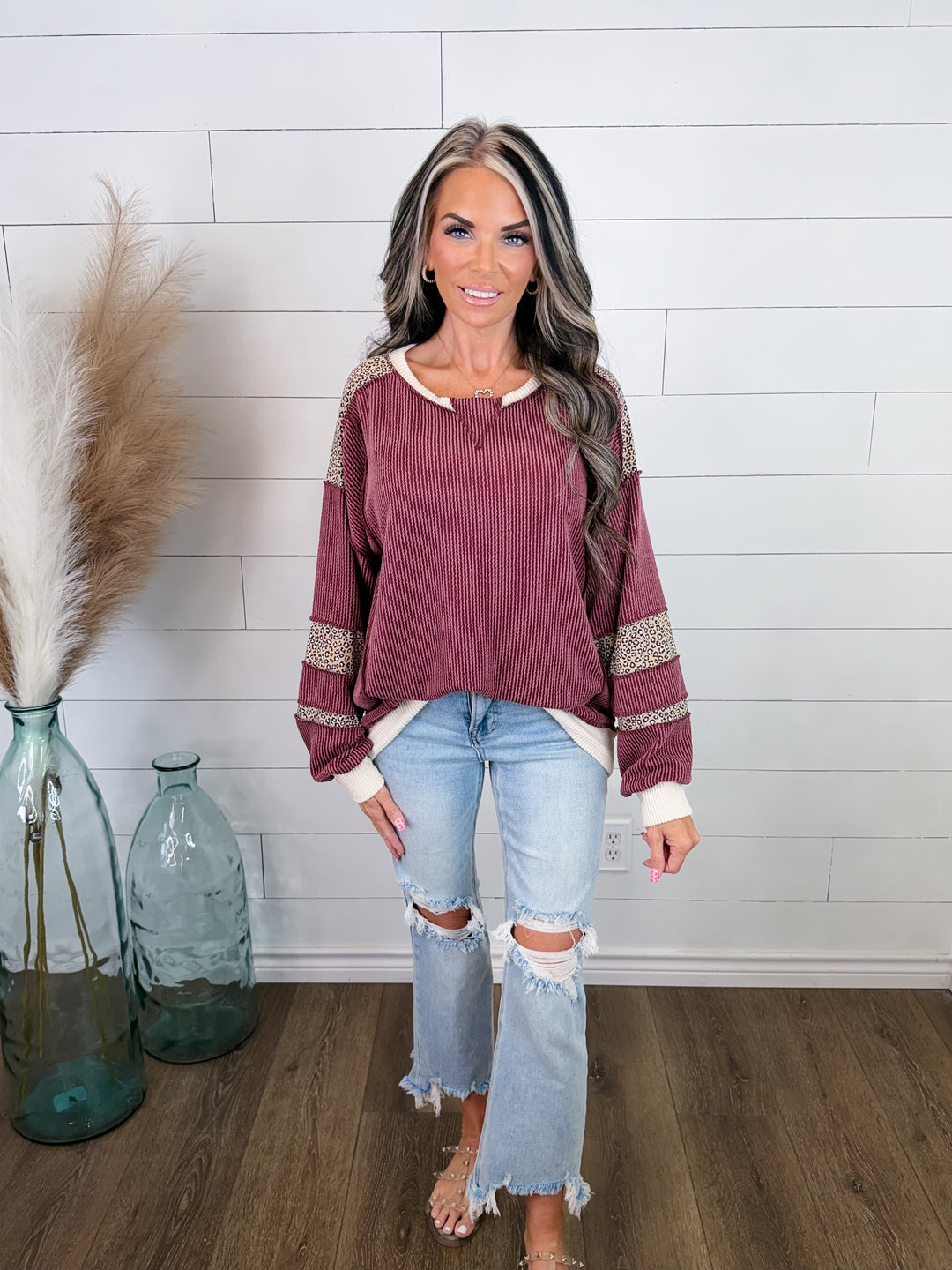 Wild Side Burgundy Top