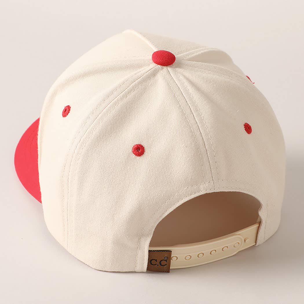 Put It On Santa's Tab Text Embroidery Baseball Cap: Red / ONE SIZE