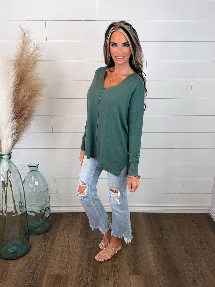 Worth The Wait V-Neck Sweater