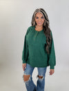 DOORBUSTER Forest Green Henley Pullover