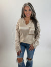 DOORBUSTER Textured Stripe Pocket Top