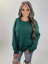 Oversized Rolll Neck Knit Sweater DEEP GREEN