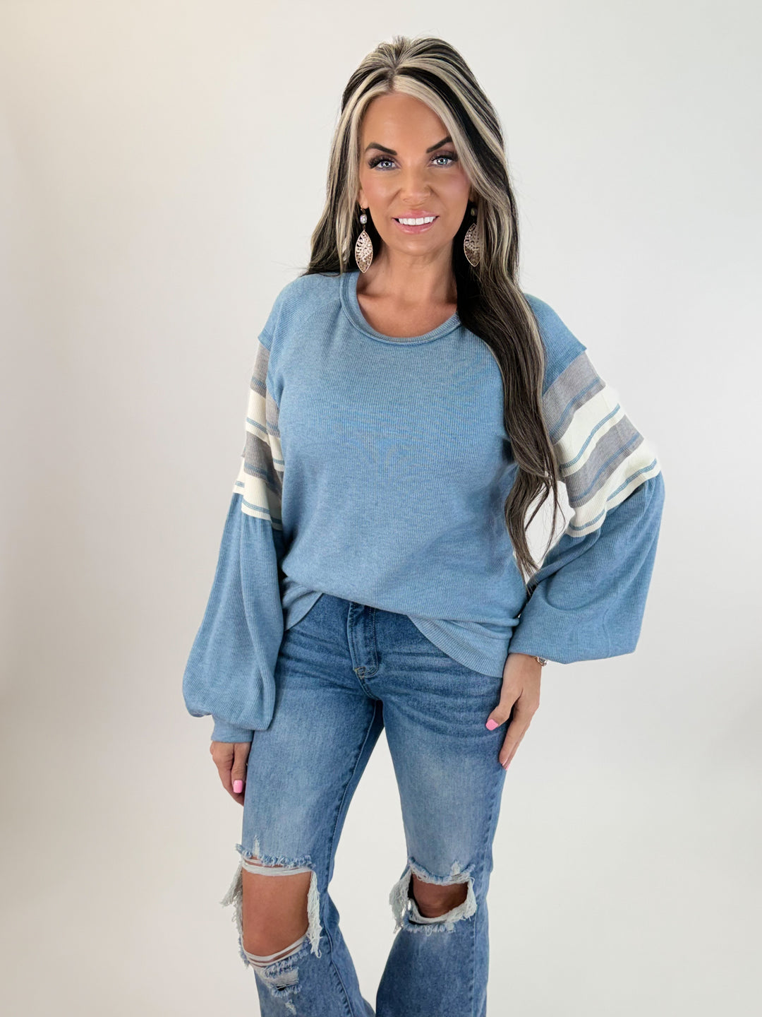 Weekend Favorite Balloon Sleeve Top