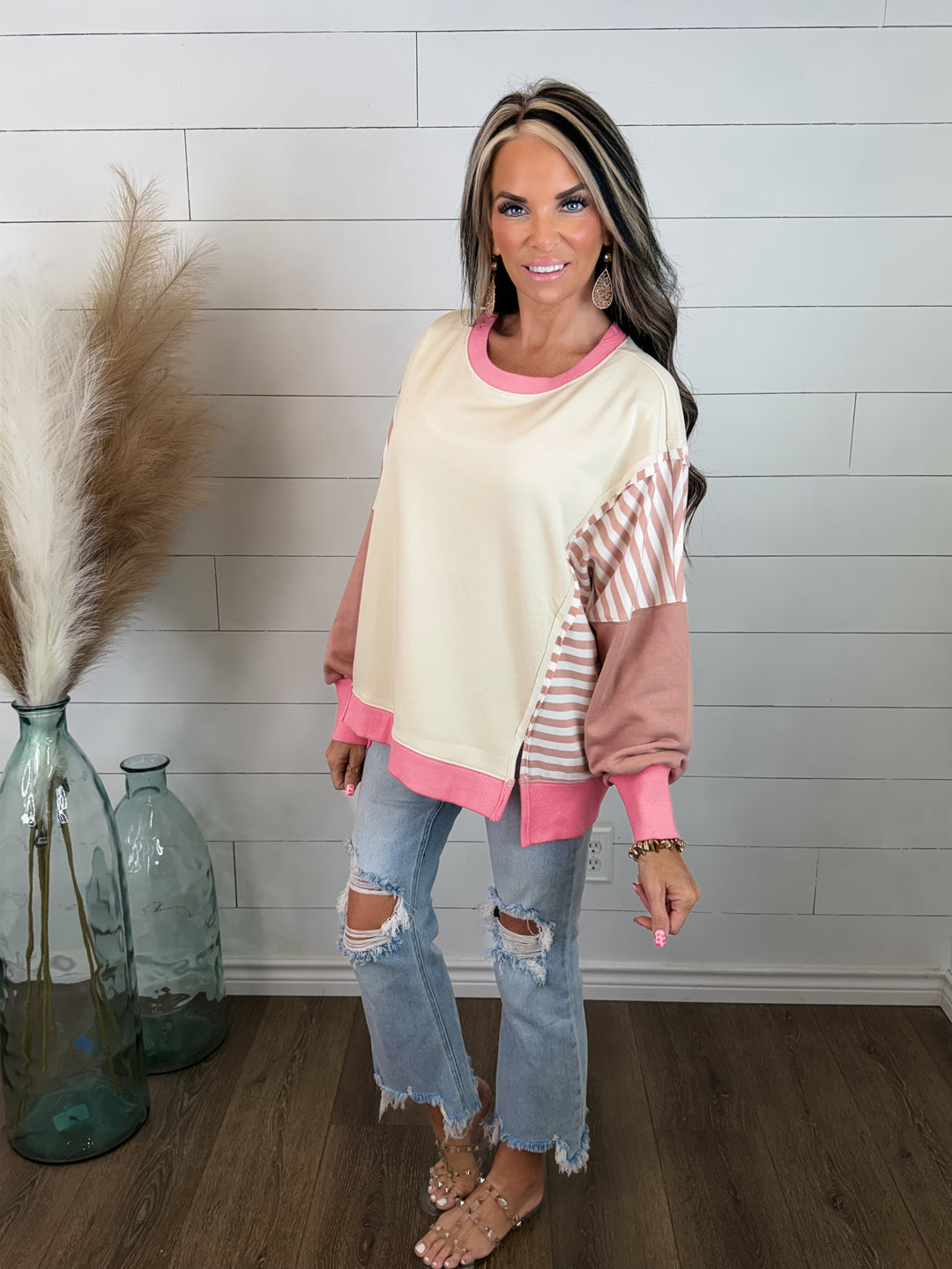 Sweet Side Colorblock Pullover