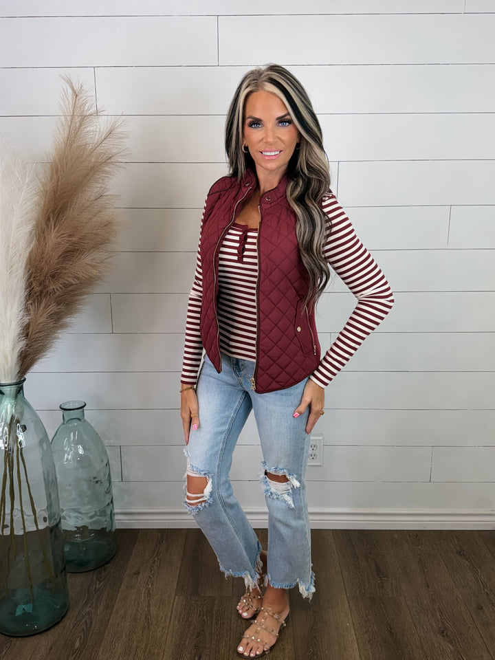 Merlot Ridge Quilted Vest