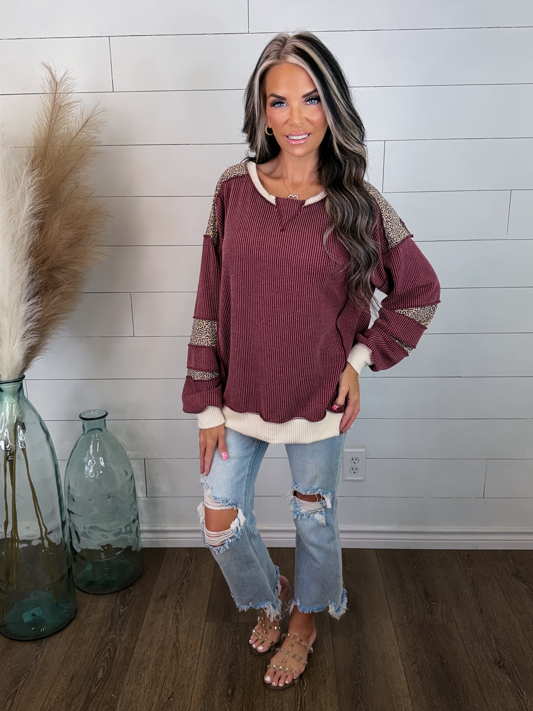 Wild Side Burgundy Top