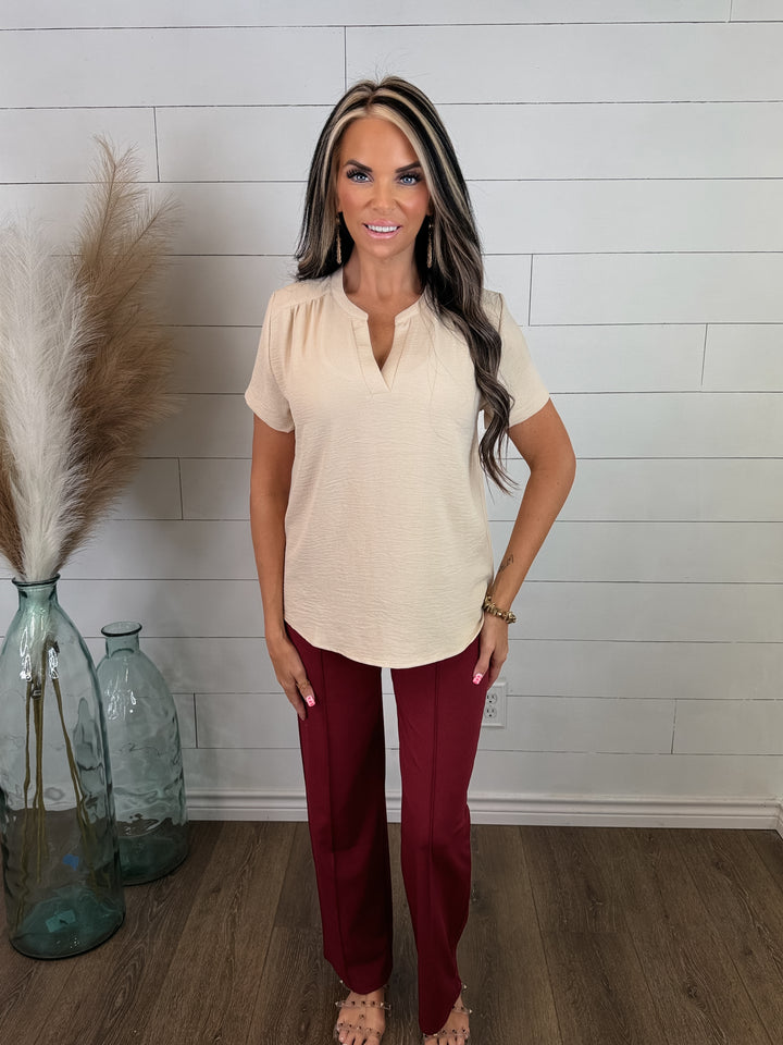 Simply Polished Cream Blouse