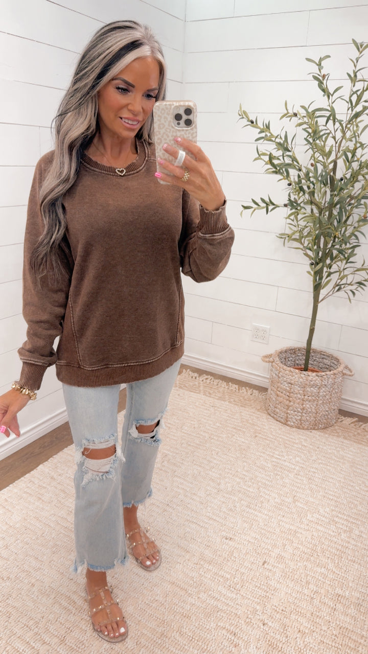 Washed & Worn Pullover- 6 colors