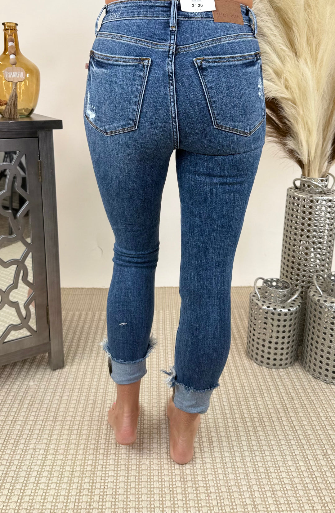 Judy Blue Skinny Shark Bite Jeans  non distressed