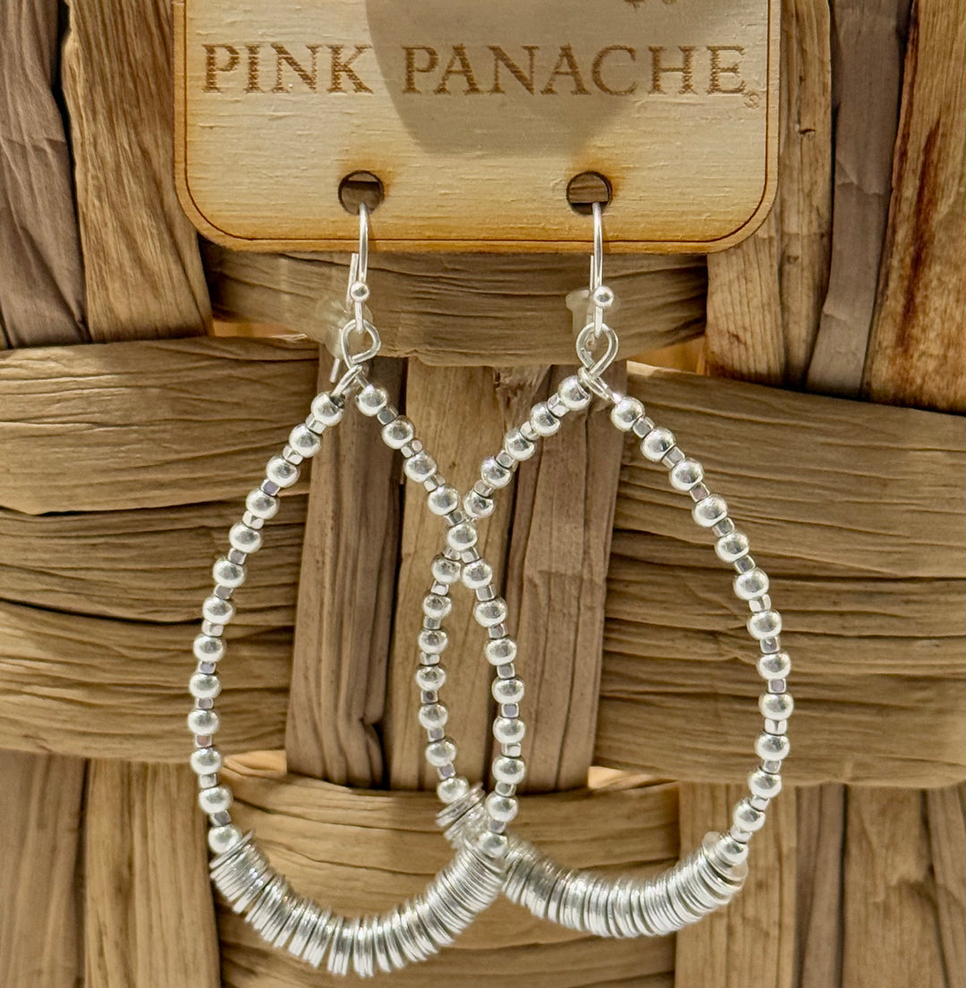 Pink Panache beaded teardrop