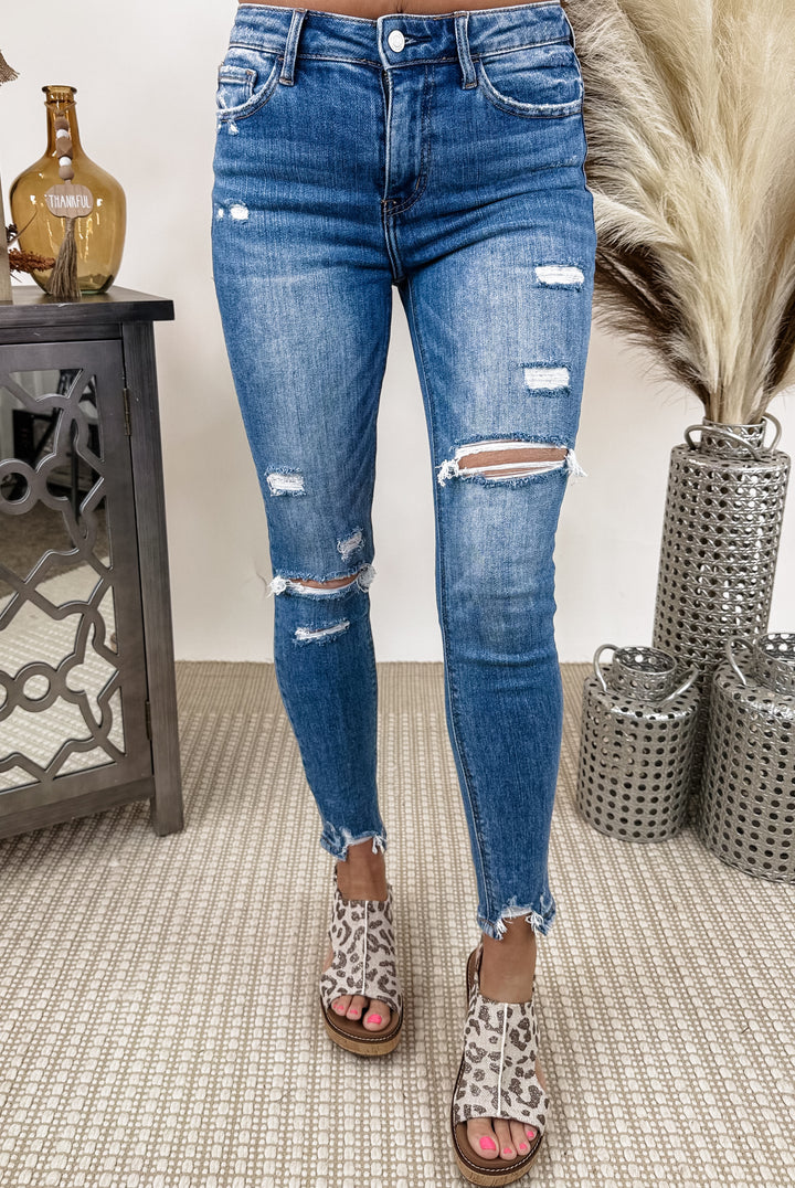 LOVERVET HIGH RISE CROP SKINNY JEANS