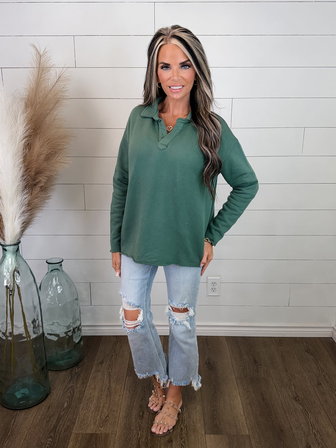 Fieldstone Collared Pullover