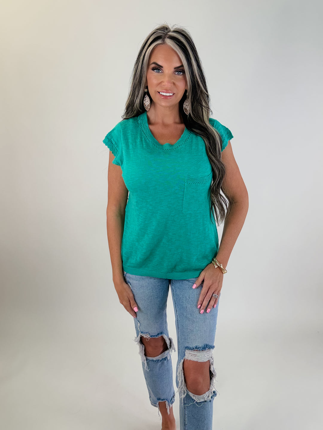 Coastal Breeze Knit Top