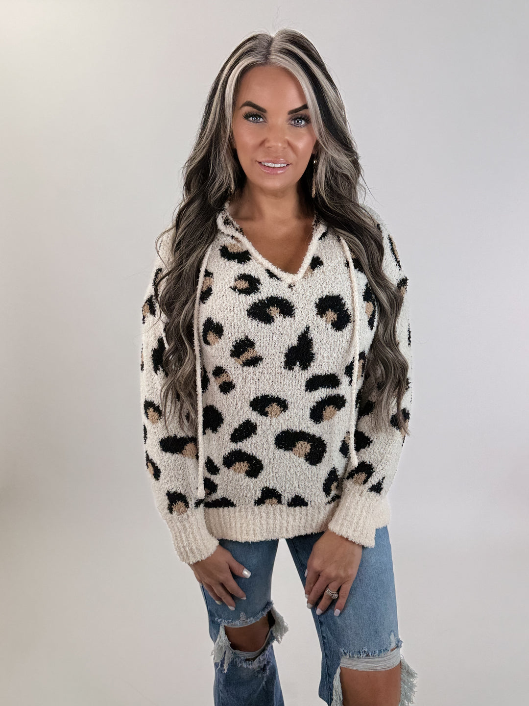 Fuzzy Leopard Hoodie