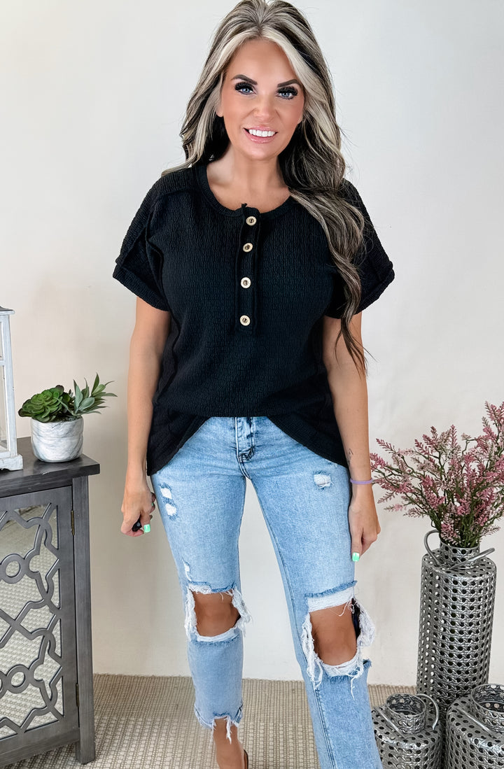 Button Me Up Textured top