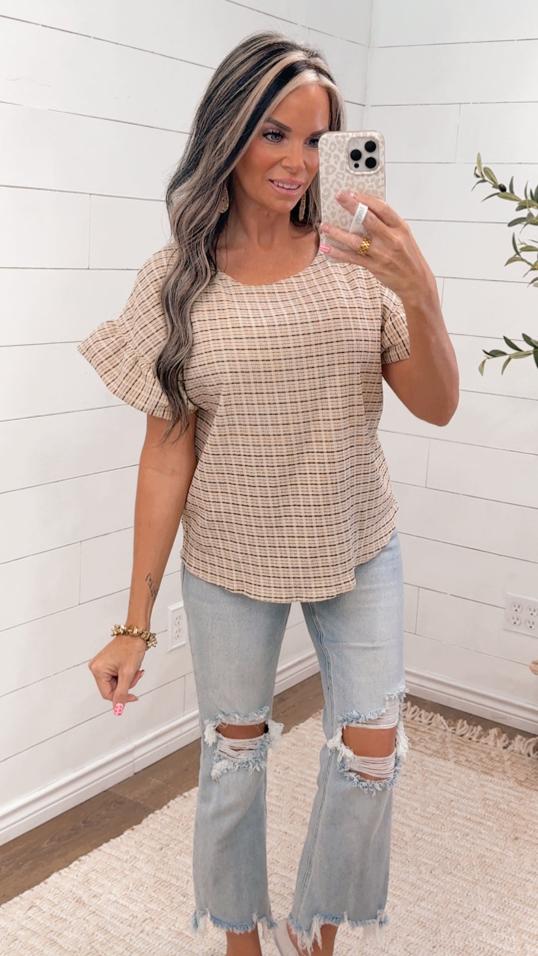 Sunday Stroll Plaid Top