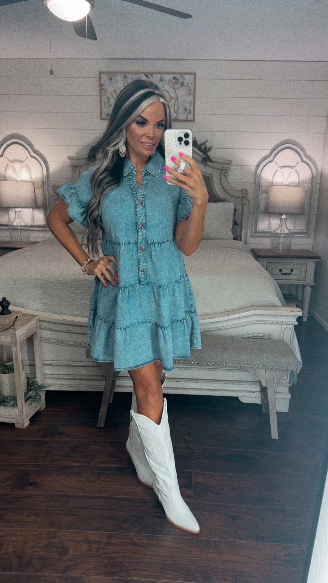 rodeo denim dress The Summer Rodeo Denim Mini Dress