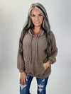 Keep It Cozy Textured Hoodie Mocha