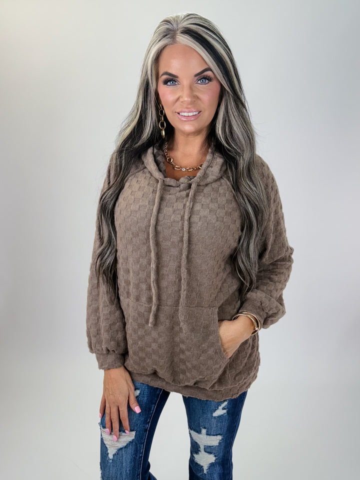 Keep It Cozy Textured Hoodie Mocha