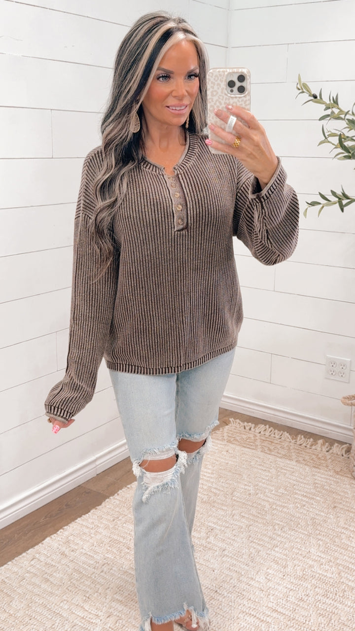 Cocoa Weather Henley Sweater