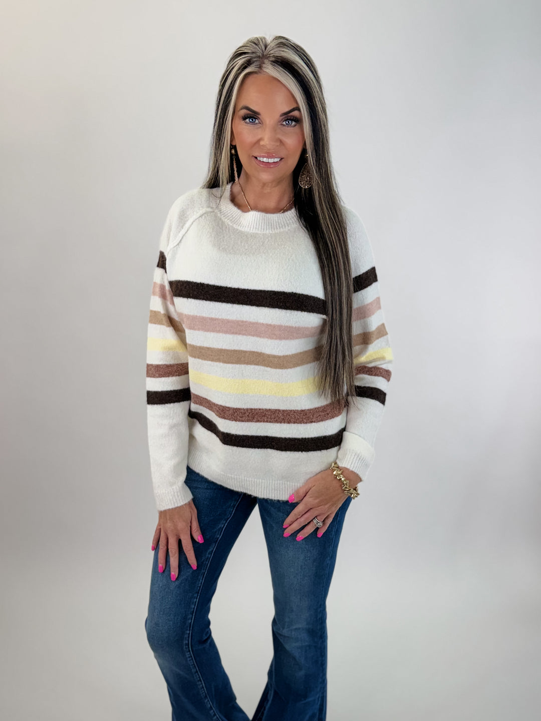 Soft Neutrals Stripe Sweater