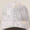 MAMA Letter Embroidery Real Tree Camo Baseball Cap: BEIGE CAMO / ONE SIZE