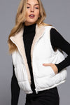 DOORBUSTER Reversible Fur Padding Vest WHITE