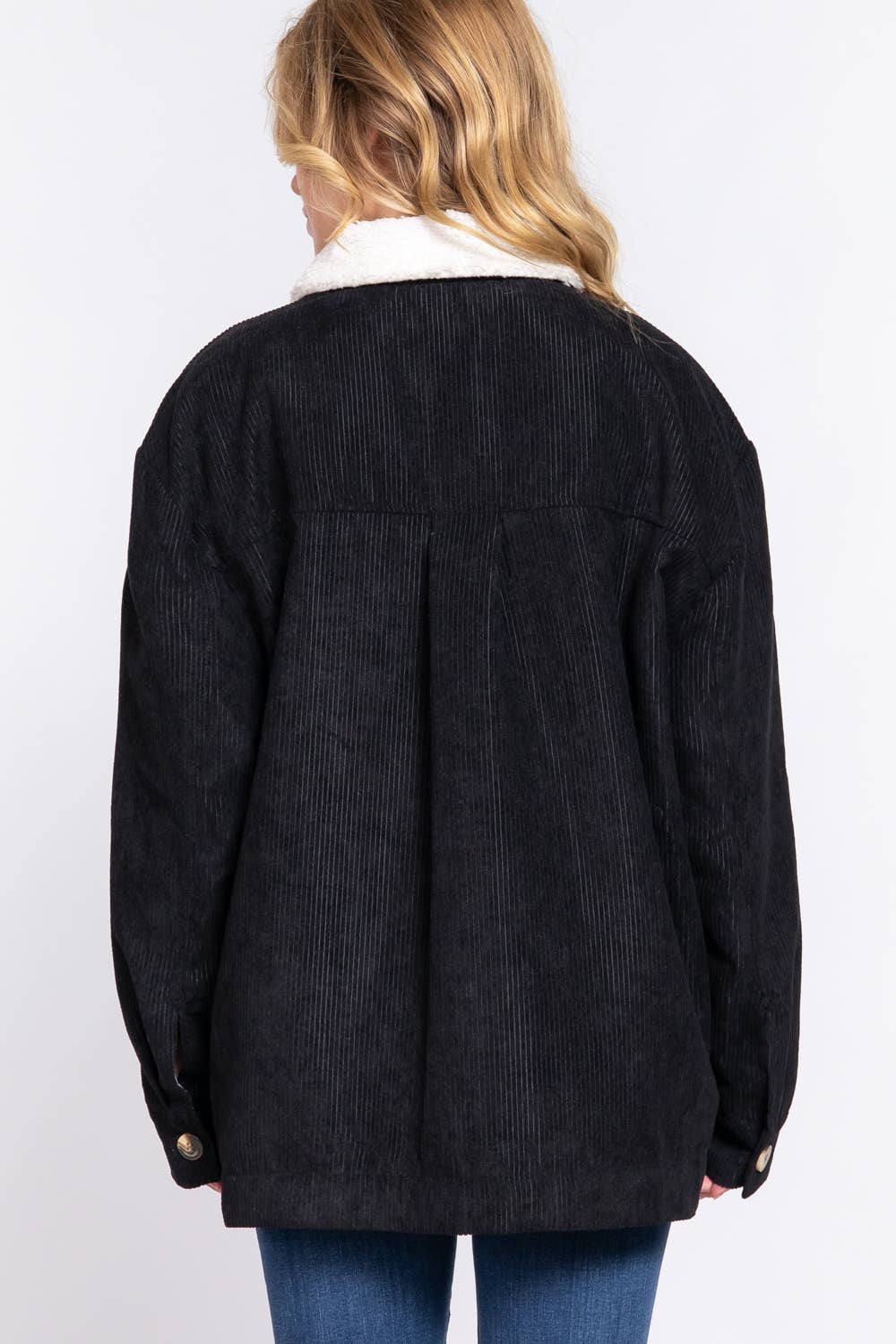 Door Buster Long Sleeve Inside Faux Fur with Pocket Corduroy Jacket