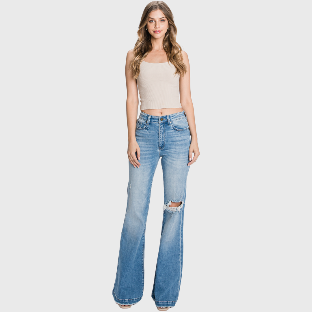 Everyday High Rise Flare Trouser Jean- Petra