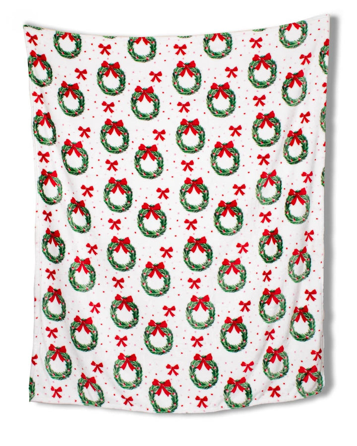Clara Wreath Throw   Red/Green   50x60
