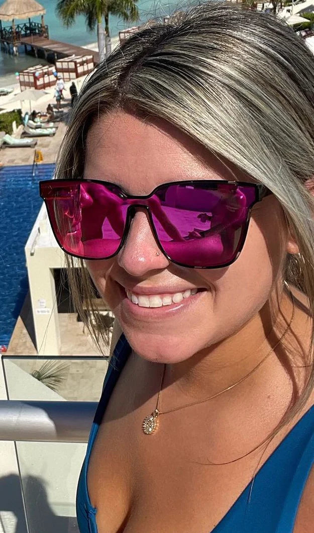 Dax Eyewear NYX HOT PINK Cheetah Sunglasses